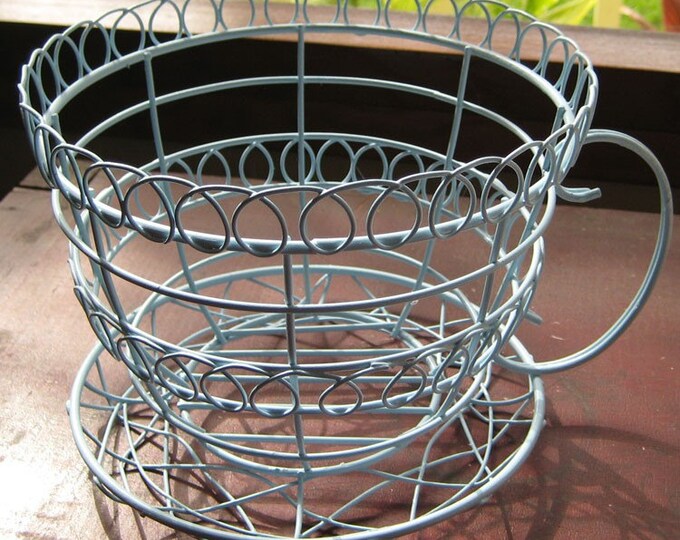 Wire Tea Set Project Wire Tea Cup Teacup Planter for Gift Basket - Etsy