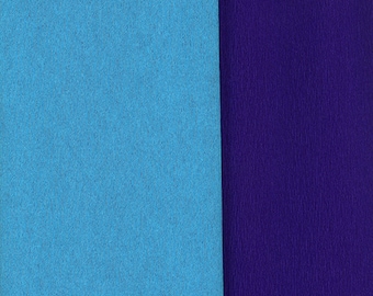 Gloria Doublette Double Sided Crepe Paper For Flower Making Made In Germany Turquoise And Royal Blue  #3320