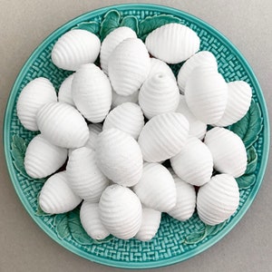 8 Czech Ribbed Spun Cotton Berries or Pine Cones For Christmas Crafts ~1-3/8&quot; tall SC028