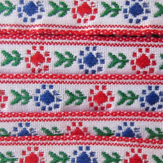 4 Hand Embroidered Folk Art Floral Ribbon (10 Yards)