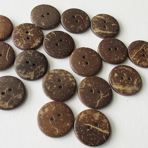 10 Jumbo Coconut Buttons Very Large 1-3/16&quot; AT58