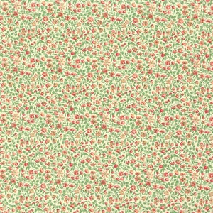 2 Sheets Peach And Green Petite Calico Floral Print Italian Paper ~ Carta Varese Italy  IPV856PH x2