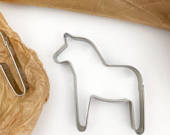 From Sweden Dala Horse Dalahast Cookie Cutter Stainless Steel Swedish Made CCU-001