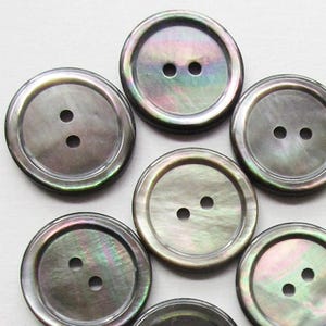 10 Buttons Large Mother Of Pearl Shell Buttons Nacre 13/16&quot; Button S-7