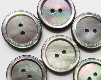 Set Of 20 Buttons Large Mother Of Pearl Shell Buttons Nacre 13/16" Button S-7