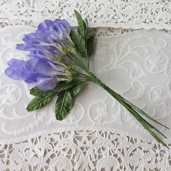 12 flores de millinery guisantes dulces flores de tela en - Etsy España 12 flores de millinery guisantes dulces flores de tela en - Etsy España
