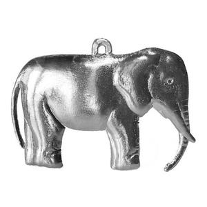 Germany 4 Big Die Cut Deeply Embossed Dresden Silver Paper Elephants 3.25"  DF4903S