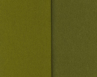 Gloria Doublette Double Sided Crepe Paper For Flower Making Made In Germany Olive And Moss Green  #3343