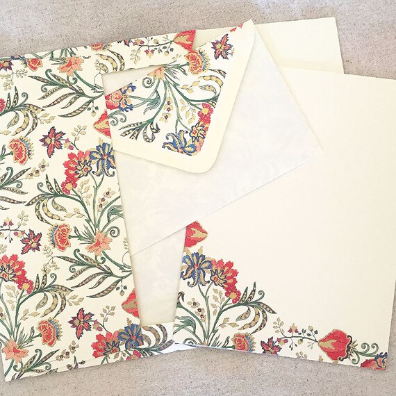 Italian Stationery Letter Writing Set in Portfolio 10 sheets Etsy