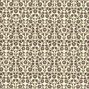 2 Sheets Italian Brown Flower and Vine Print Paper ~ Carta Varese Italy  IPV835BRN x2