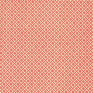 2 Sheets Italian Red Petite Flower Floral Print Paper ~ Carta Varese Italy IPV832Rx2