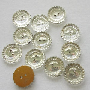12 Vintage Czech Glass Buttons Handmade Czechoslovakia 11/16” NB-17