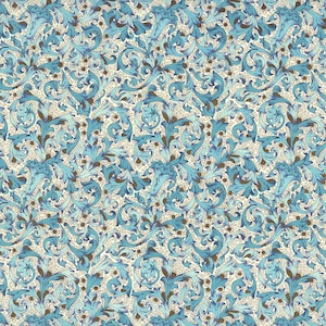 2 Sheets Traditional Florentine Print Italian Paper in Blue Tones ~ Carta Fiorentina Italy  F020 x2