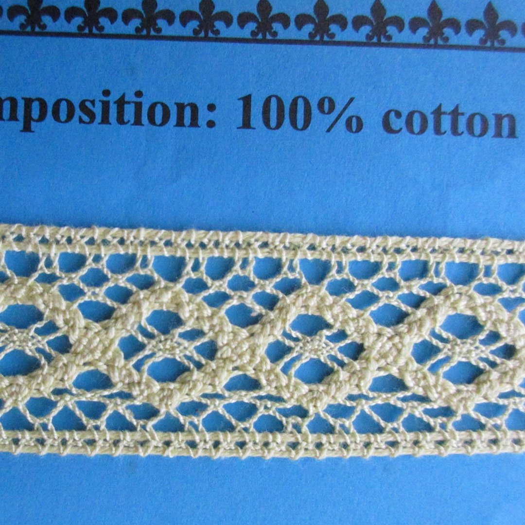 Italy 3 Yards Openwork Light Yellow Insertion Entredeux