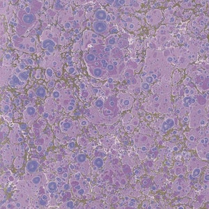 2 Sheets Purple Marbeled Pebble Italian Print Paper with Golden Highlights ~ Carta Fiorentina Italy IPF043 x2