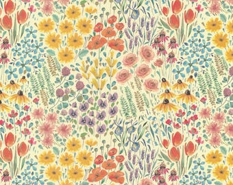 From Italy 2 Sheets Florentine Floral Meadow Print Italian Paper ~ Kartos IPK270 x2