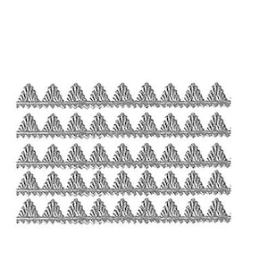 From Germany 12 Strips Silver Dresden Paper Foil Pennant Point Trim DFW220S x2