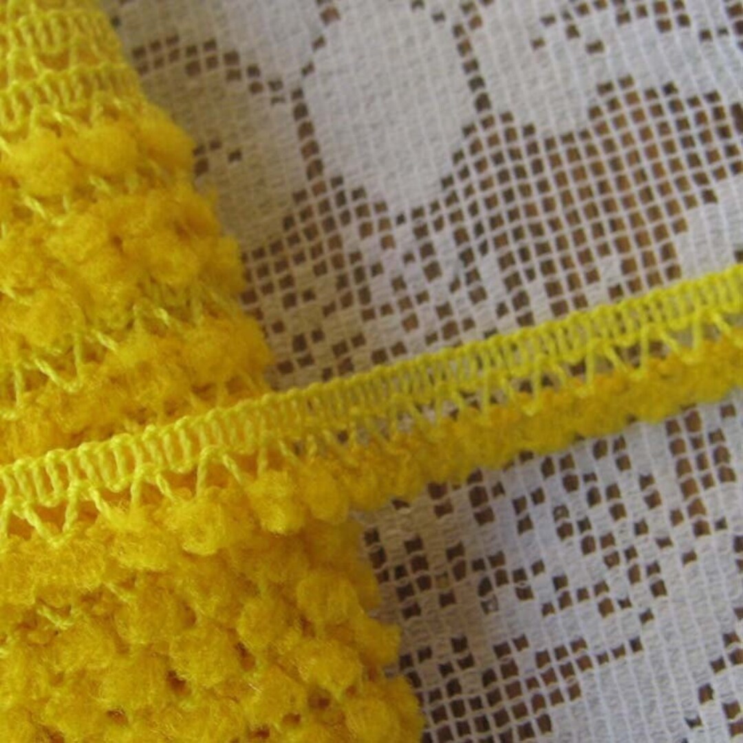 20 Yards Little Pom Pom Fringe Edging in Golden Yellow T09 - Etsy