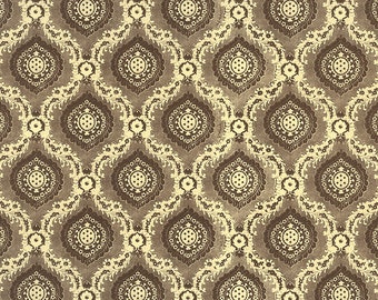 From Italy 2 Sheets Italian Brown Medallions Print Paper ~ Carta Varese IPV829 x2