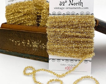 15 Feet Tiny 1/8" Made In USA Gold Tinsel Cording 5 Yards CT002