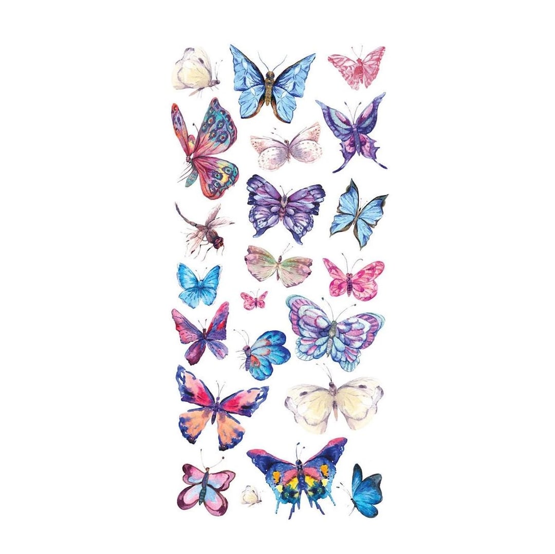 Lot 3 Affiches Papillons Aquarelle 30x30 Cm - Nacnic - Papier Atlantis 250g - Fabriqué En Espagne