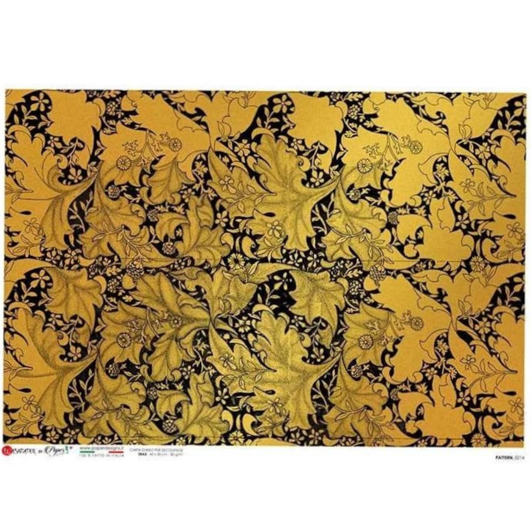 From Italy 2 Sheets Italian Rice Paper Decoupage Autumn Leaf Pattern ...