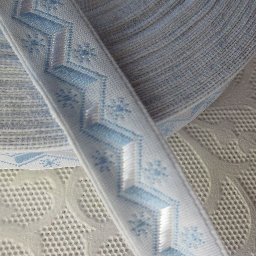 4 Yards Czech Woven Fabric Traditional Folkloric Trim Jacquard