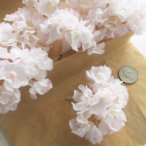 12 Vintage East Germany Flowers Petite Pale Pink Ruffled Flowers ~ Old Store Stock VAT014-WPK