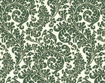 From Italy 2 Sheets Green Fern Fronds Print Italian Paper ~ Rossi IPR295 x2