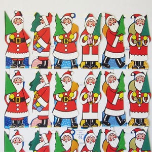 Vintage Art Deco Santa Scraps England Die Cut Embossed Christmas Santa Paper Scrap MLP 1409