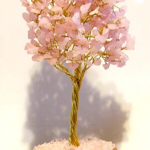 Rose Quartz Gem Tree for decoration or earring holder at flea markets - use in a display, 300 gems, FREE SHIPPING