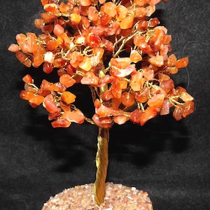 Carnelian Gem Tree for decoration or earring holder at flea markets - use in a display, 300 gems, FREE SHIPPING