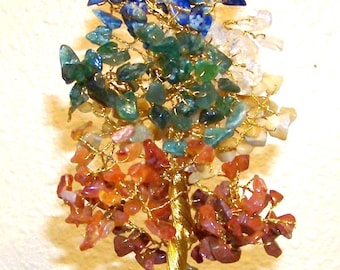 A Chakra Gem Tree for decoration or earring holder at flea markets - use in a display, 300 gems, FREE SHIPPING