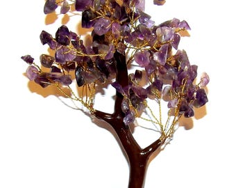 Amethyst Gem Tree for decoration or earring holder at flea markets - use in a display, 180 gems, FREE SHIPPING