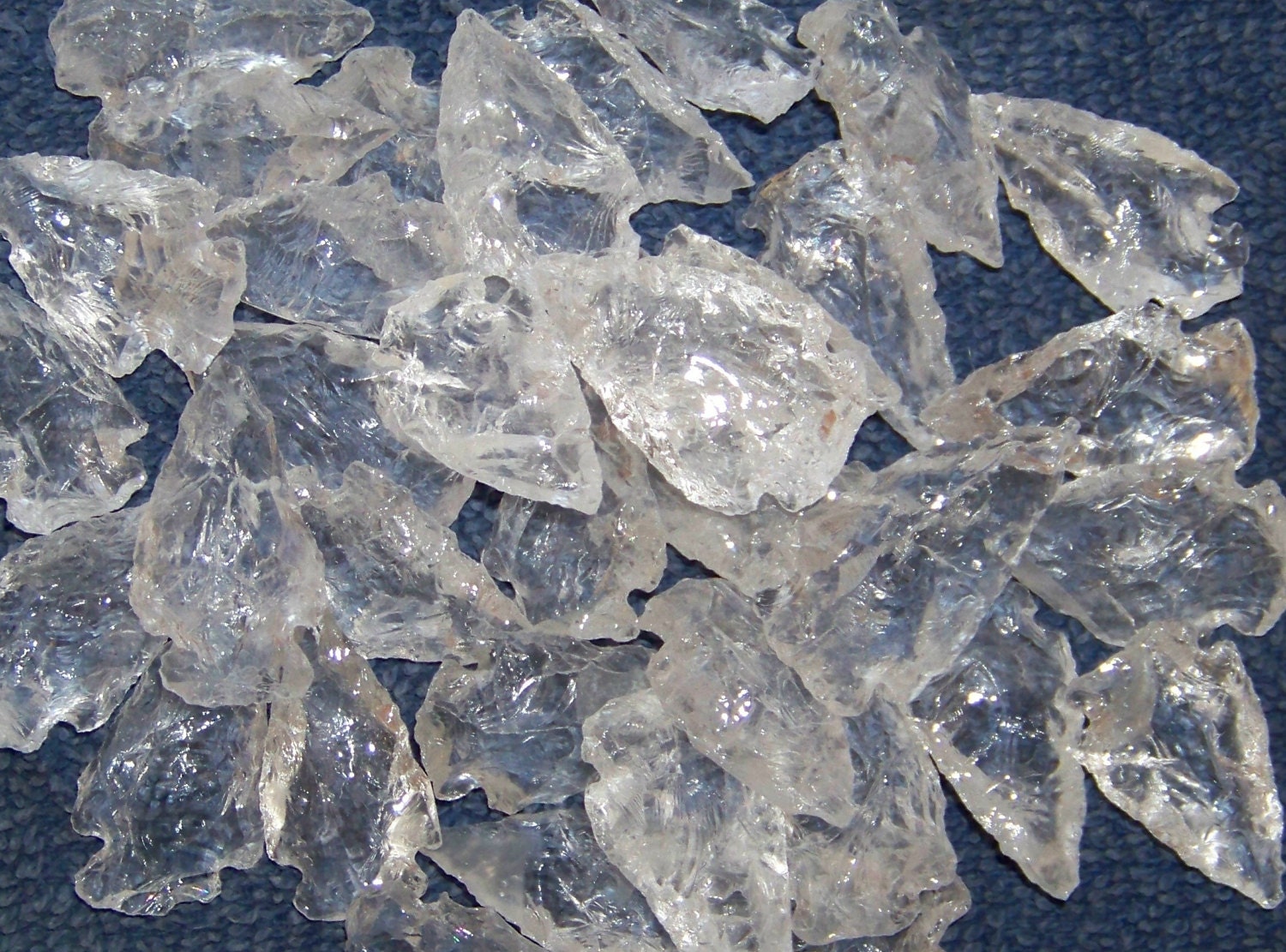 HAND KNAPPED BEAUTIFUL OBSIDIAN ARROWHEADS 1 1//4/" 1 ONE 1 3//4/" NEW