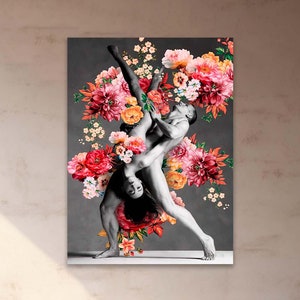 Paar Kunst, modernes Dekor, Paar Geschenk, Wandkunst für Schlafzimmer, Boho Wanddekor, abstraktes Paar Kunst, moderne Kunst, gerahmtes Kunstwerk