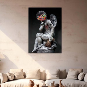 Graffiti wall art, Graffiti wall decor, Aesthetic room decor, Large wall art, Room decor aesthetic, Funky wall art, Banksy wall art