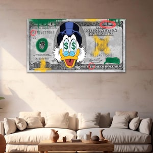 Money art canvas, Office decor, Bill canvas, Money Large abstract art, Money cartoon, Animals with cash, Money Affirmation