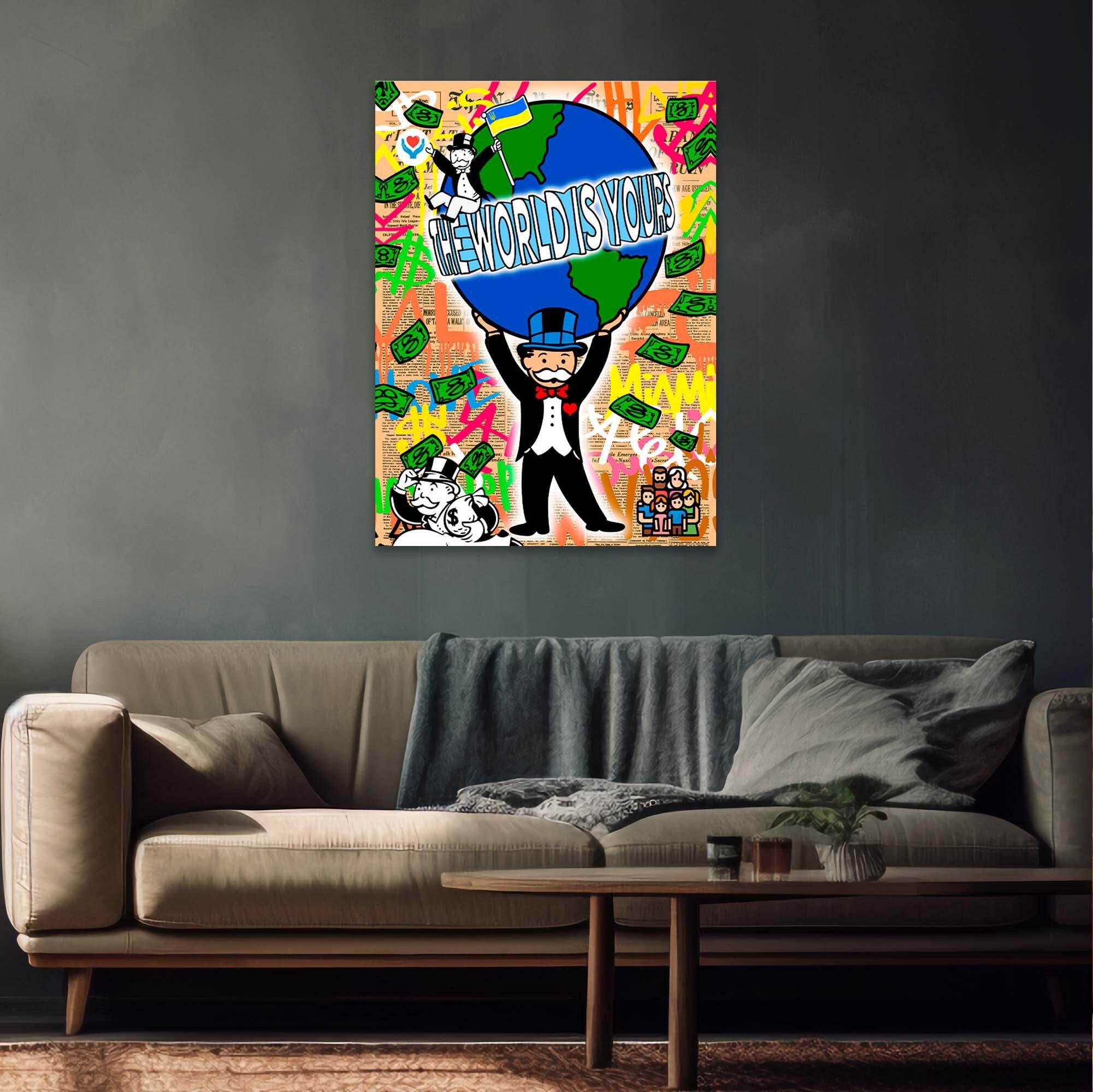 Funny christmas gift, Motivational quotes, The world is yours poster print, Motivational poster, Office wall decor, Inspirational art