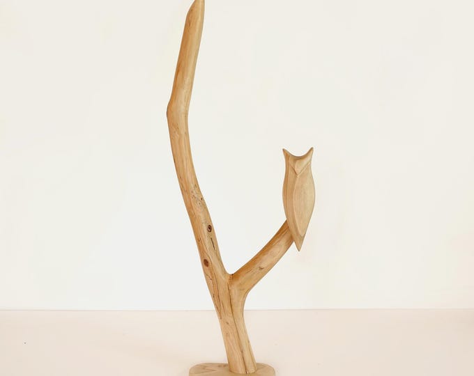 Owl - Hand Carved Kadam Wood Sculpture (2.3 in)