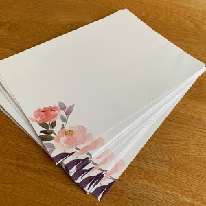 Briefpapier, Bastelpapier mit Blumenmuster