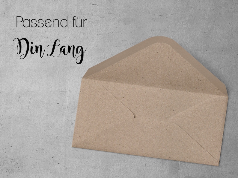 10x Envelope Wedding Boho Natural Kraft Paper Din Lang 220 X Etsy