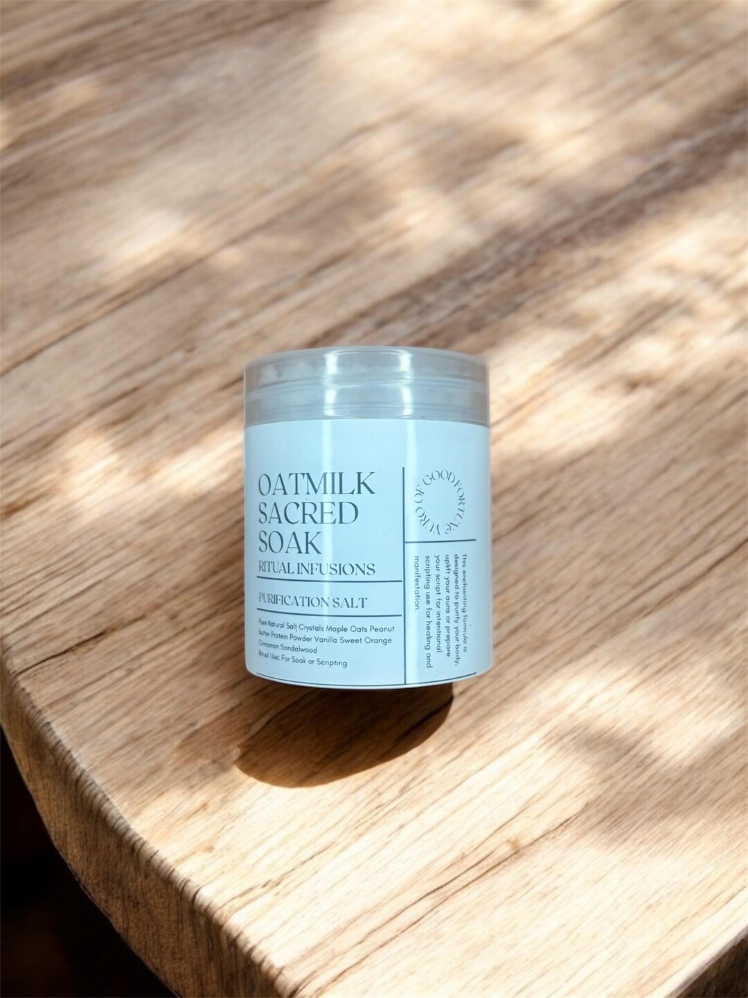 Oatmilk Sacred Salt for Soaking +ritual Card - Etsy