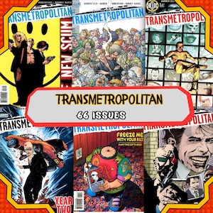 Retro collection of digital downloadable comics - &#39;Transmetropolitan&#39;. 1997–2002/66 issues | Instant download