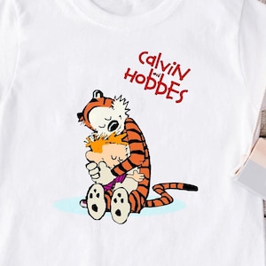 Calvin Movie Hobbes Cartoon Funny Shirts, Cute Comic Vintage Shirts, Calvin-Hobbes Cute Shirt, Nice Gifts for Kid, Teen, Adult, Book Lover