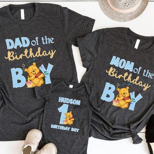 Personalized Winnie-the Pooh Birthday Party Cute Shirts, Winnie-the Pooh Bear Birthday Shirt, Matching Family Disney Trip, Birthday Boy/Girl