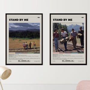 Stand By Me 80s Film Minimalist Vintage Poster, Gordie Lachance, Chris, Teddy, Vern, Nice Gifts for adult, teen, Film Fans, Decor Unframed