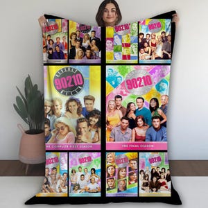 Beverly Hills 90210 Fleece Blanket, Beverly Hills 1990 Film Vintage Movie Blanket Great Gifts For Teen, Friends, 90210 Fleece Blanket