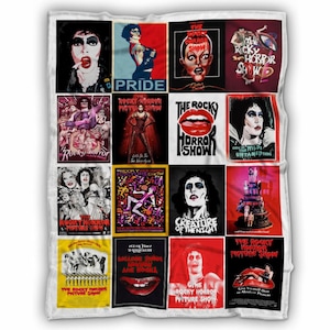 The Rocky Horror Picture Movie Show Vintage Fleece Blanket, Frank N Furter Pride Blanket, Halloween Gifts For Adult, Him, Her, Film Fans