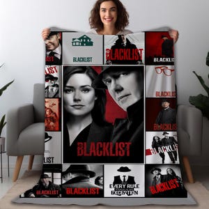 The Blacklist Tv Series Fleece Blanket, Raymond Reddington Blanket, Elizabeth Keen, The Blacklist Vintage Blanket, Gifts For Women, Men